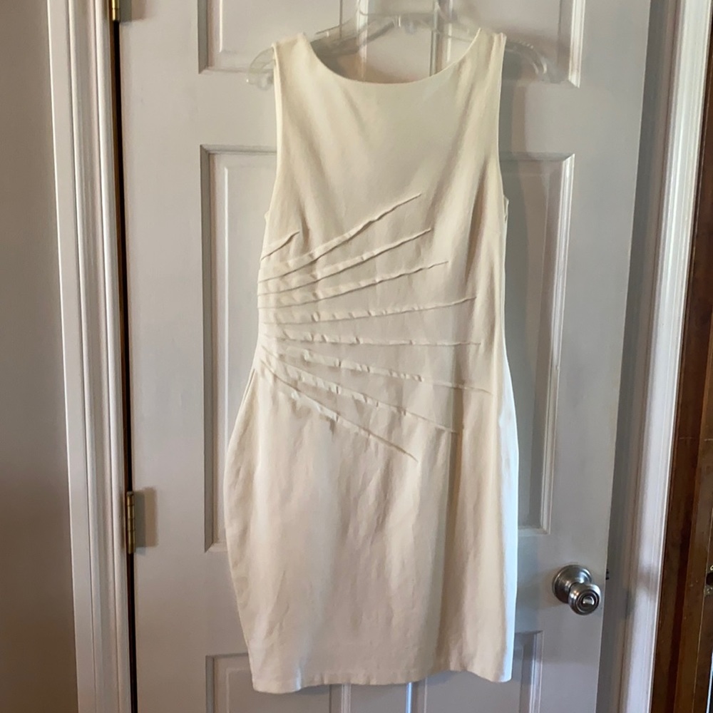 Cache ivory sheath dress